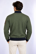 Felpa cardigan zip uomo collo alto 