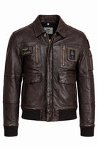 Giubbotto in pelle con patch 