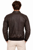 Giubbotto in pelle con patch 
