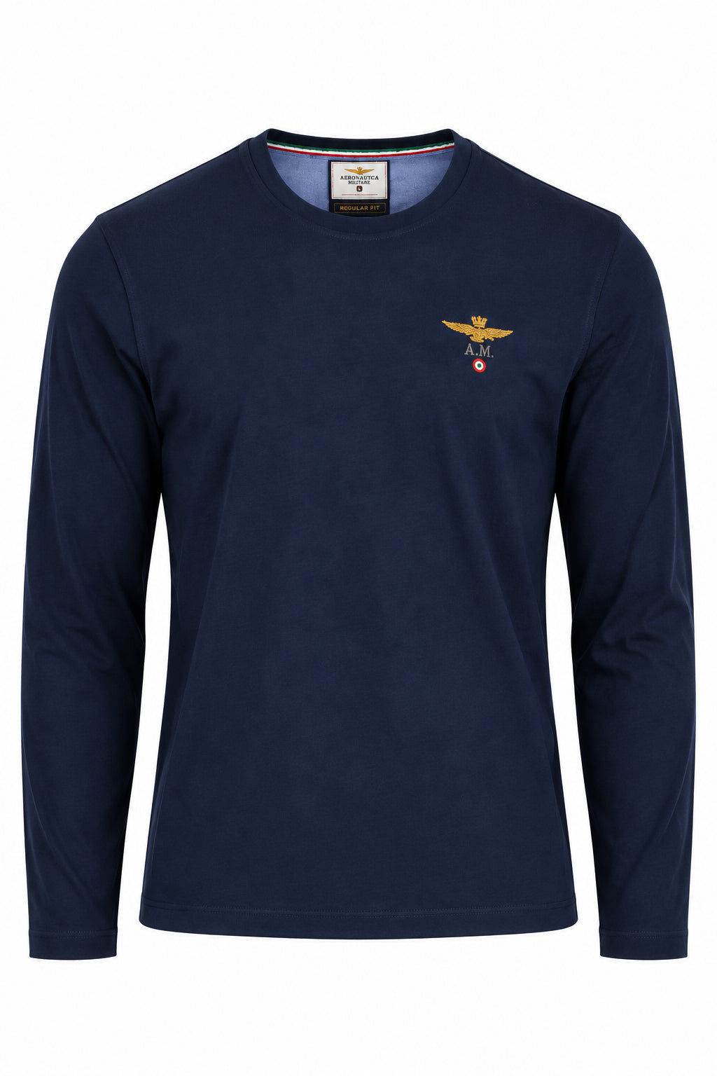 Tshirt manica lunga in jersey con logo ricamato 
