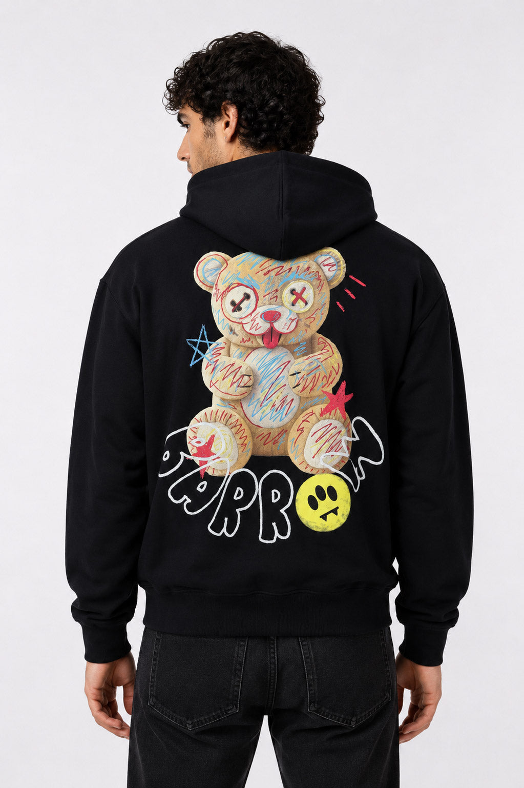 Felpa unisex hoodie con cappuccio e orsetto 