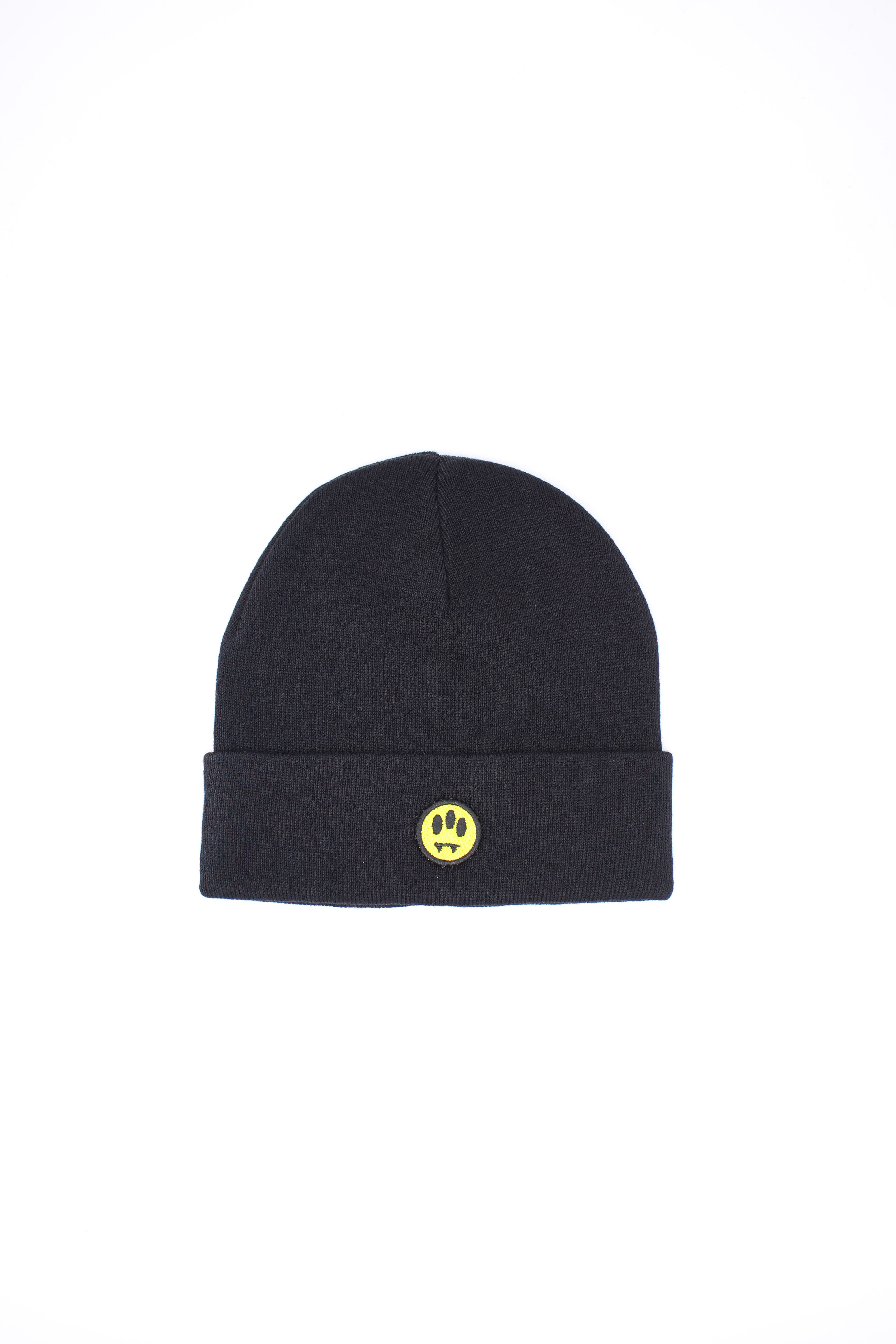 Berretto Unisex in Lana con Risvolto e Logo Smile 