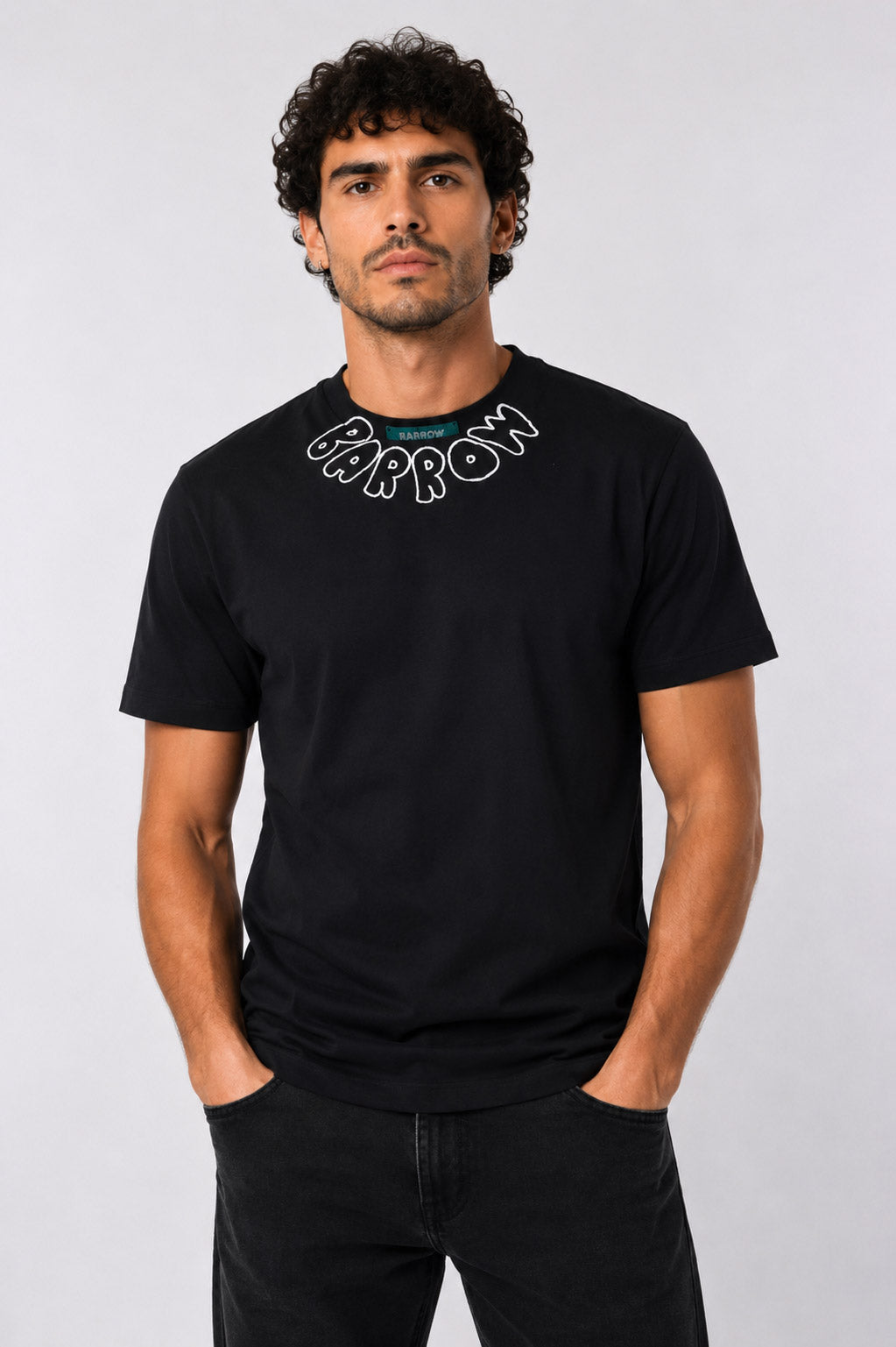 T-shirt unisex con logo e orsetto posteriore 