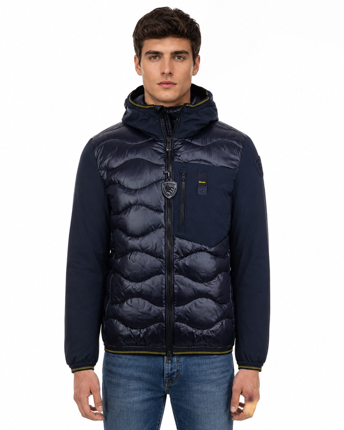 Piumino in nylon e neoprene con tasca ALBERT 