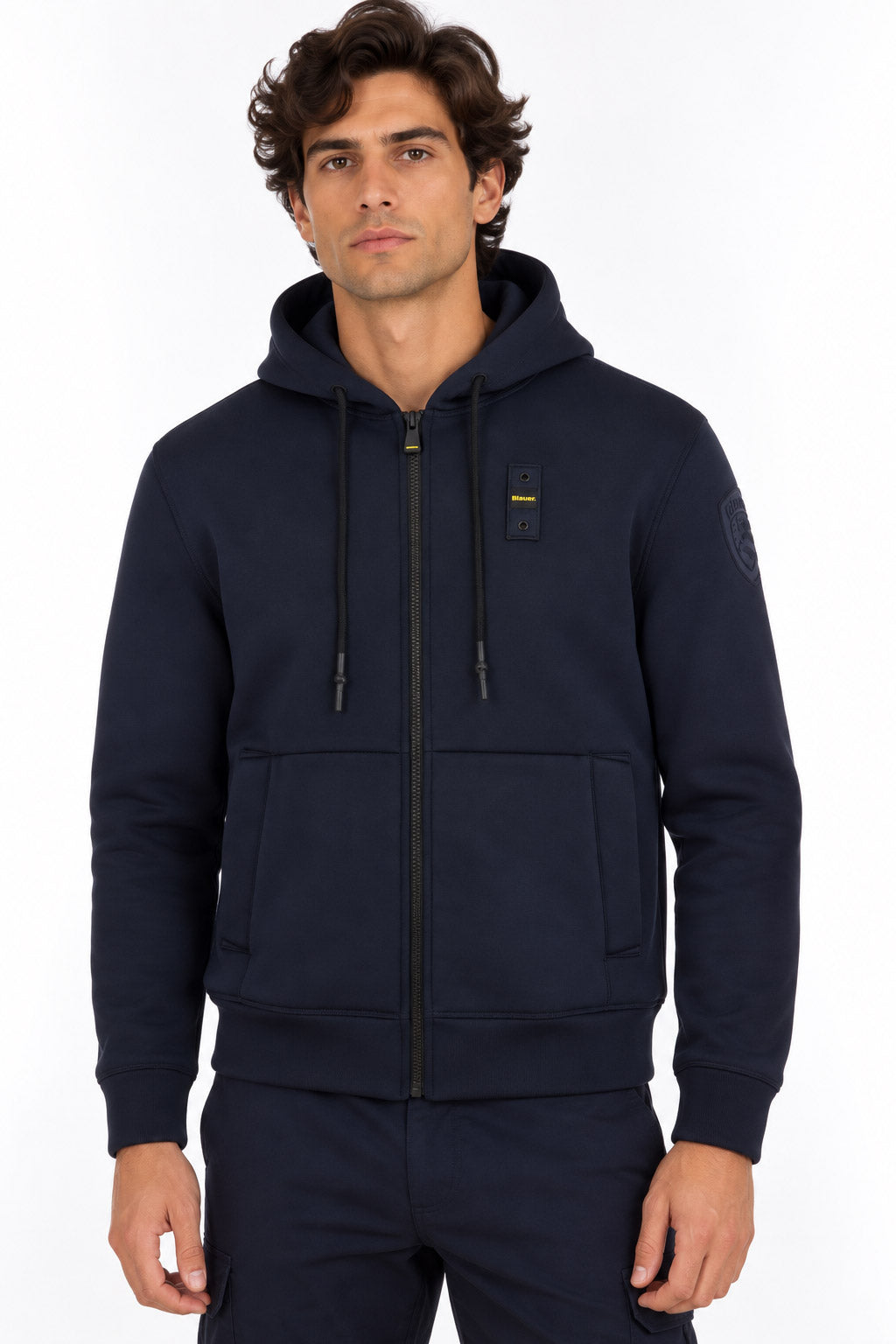 Felpa zip in neoprene con cappuccio COLBY NEOPRENE 