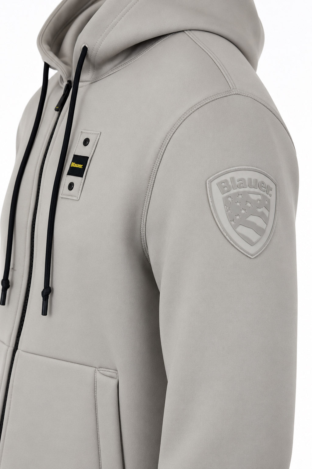 Felpa zip in neoprene con cappuccio COLBY NEOPRENE 