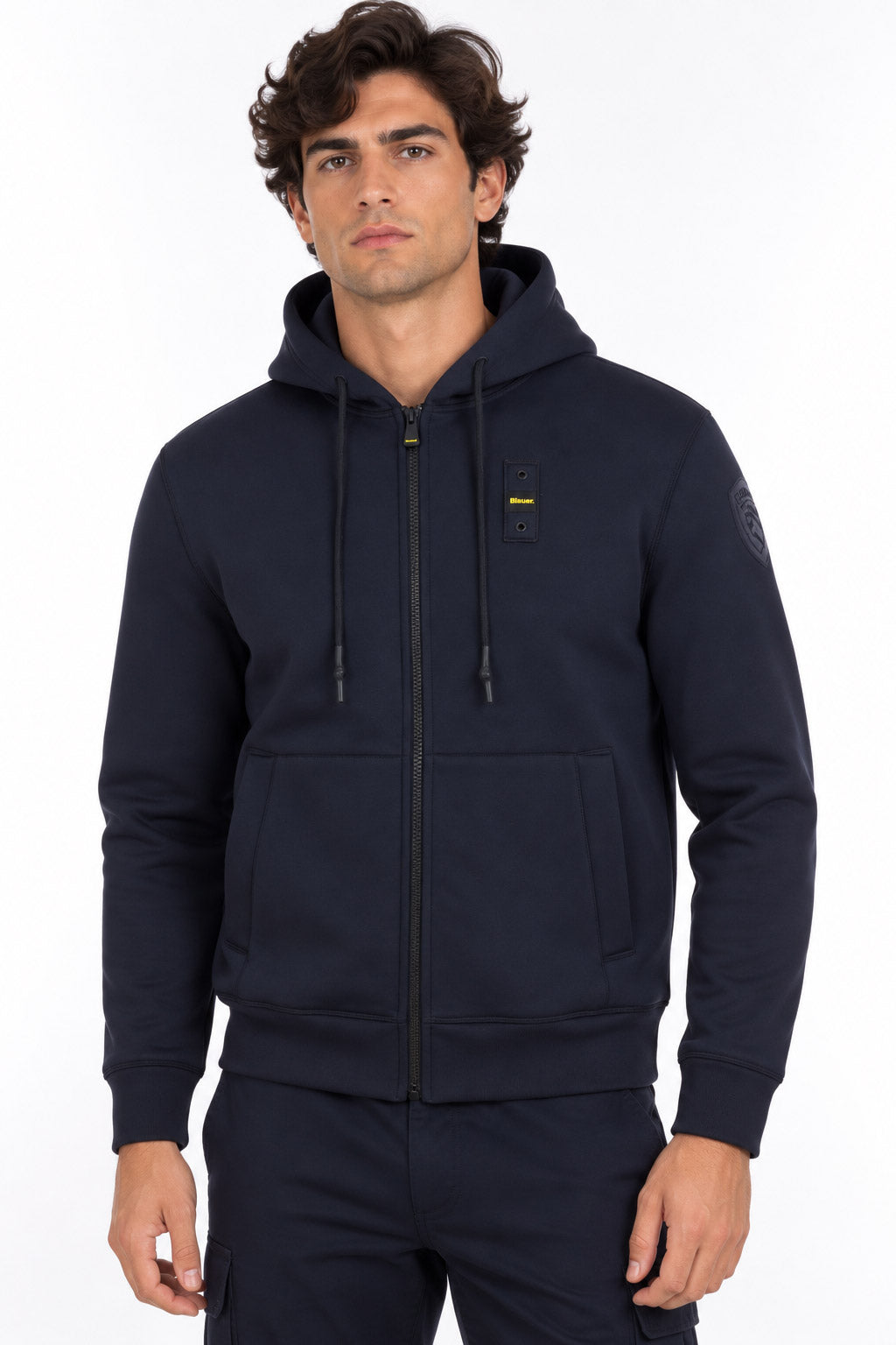 Felpa zip in neoprene con cappuccio COLBY NEOPRENE 