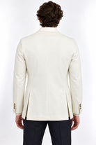 Giacca Blazer Uomo in Jersey Stretch con Bottoni in Metallo 