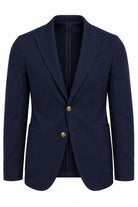 Giacca Blazer Uomo in Jersey Stretch con Bottoni in Metallo 