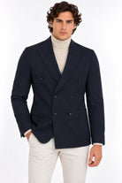 Giacca Blazer Uomo Doppiopetto in Jersey Tecnico Stretch 