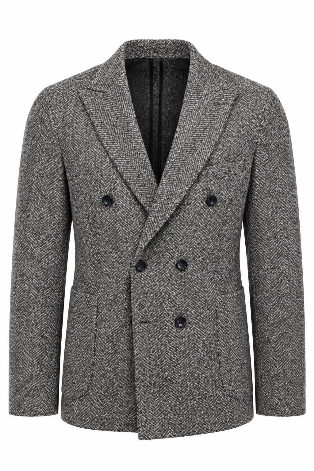 Giacca Blazer Uomo Doppiopetto in Lana Spigata 