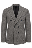 Giacca Blazer Uomo Doppiopetto in Lana Spigata 