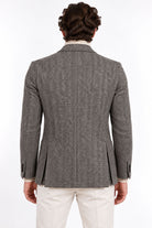 Giacca Blazer Uomo Doppiopetto in Lana Spigata 
