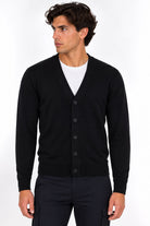 Maglia cardigan bottoni in misto lana 
