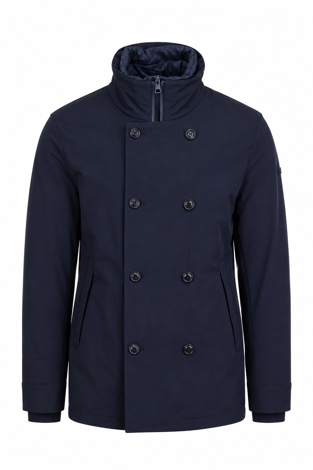 Giacca peacoat doppiopetto con pettorina interna Edmund 