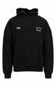Felpa hoodie con cappuccio e banda logata posteriore