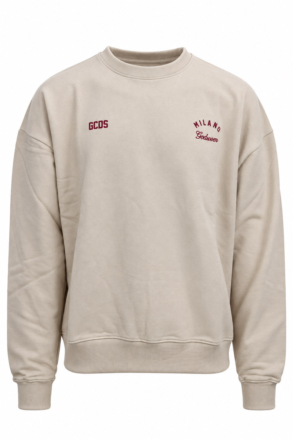 Felpa girocollo con banda logata posteriore 