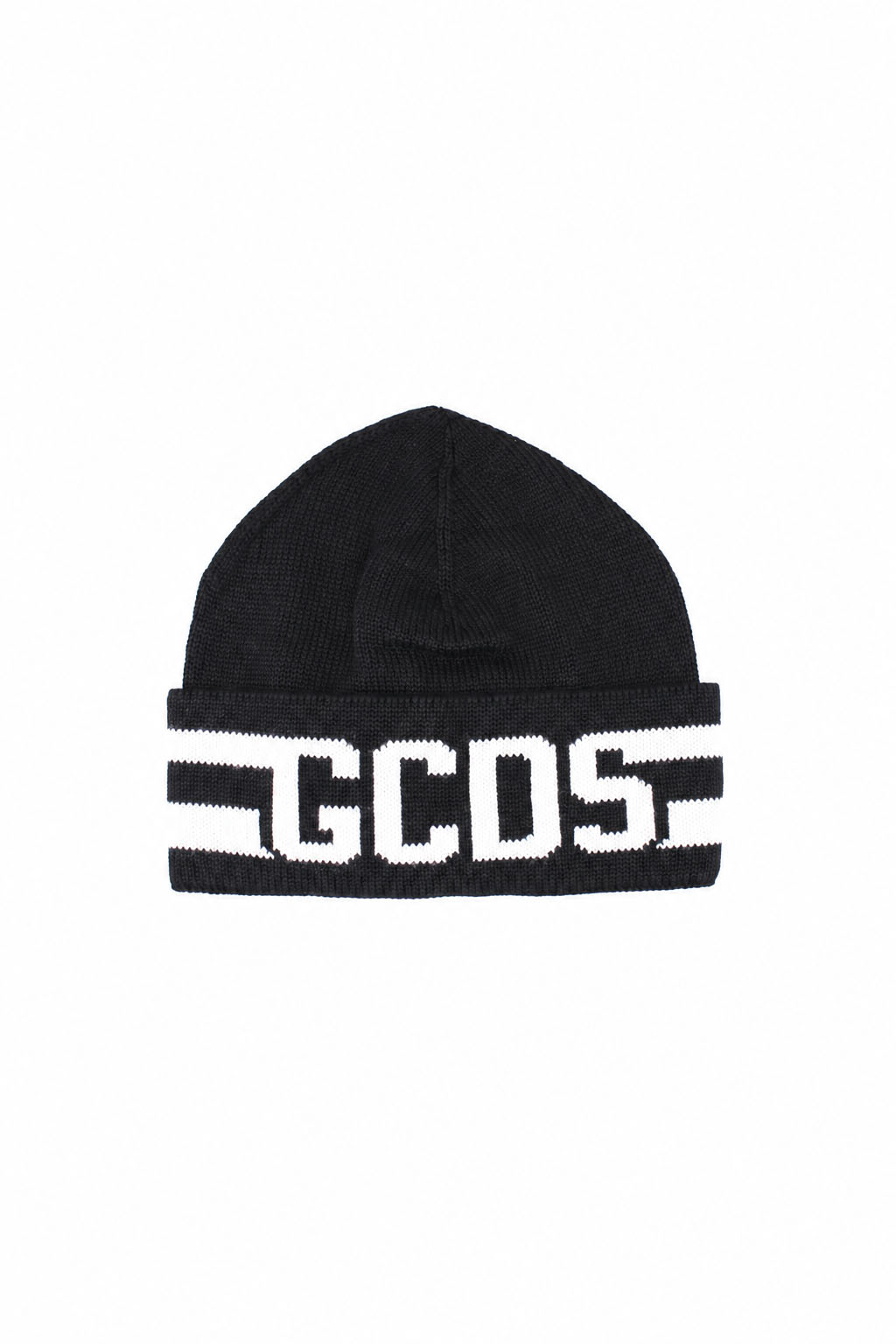 Cappellino Unisex in Misto Lana con Risvolto e Maxi Logo 