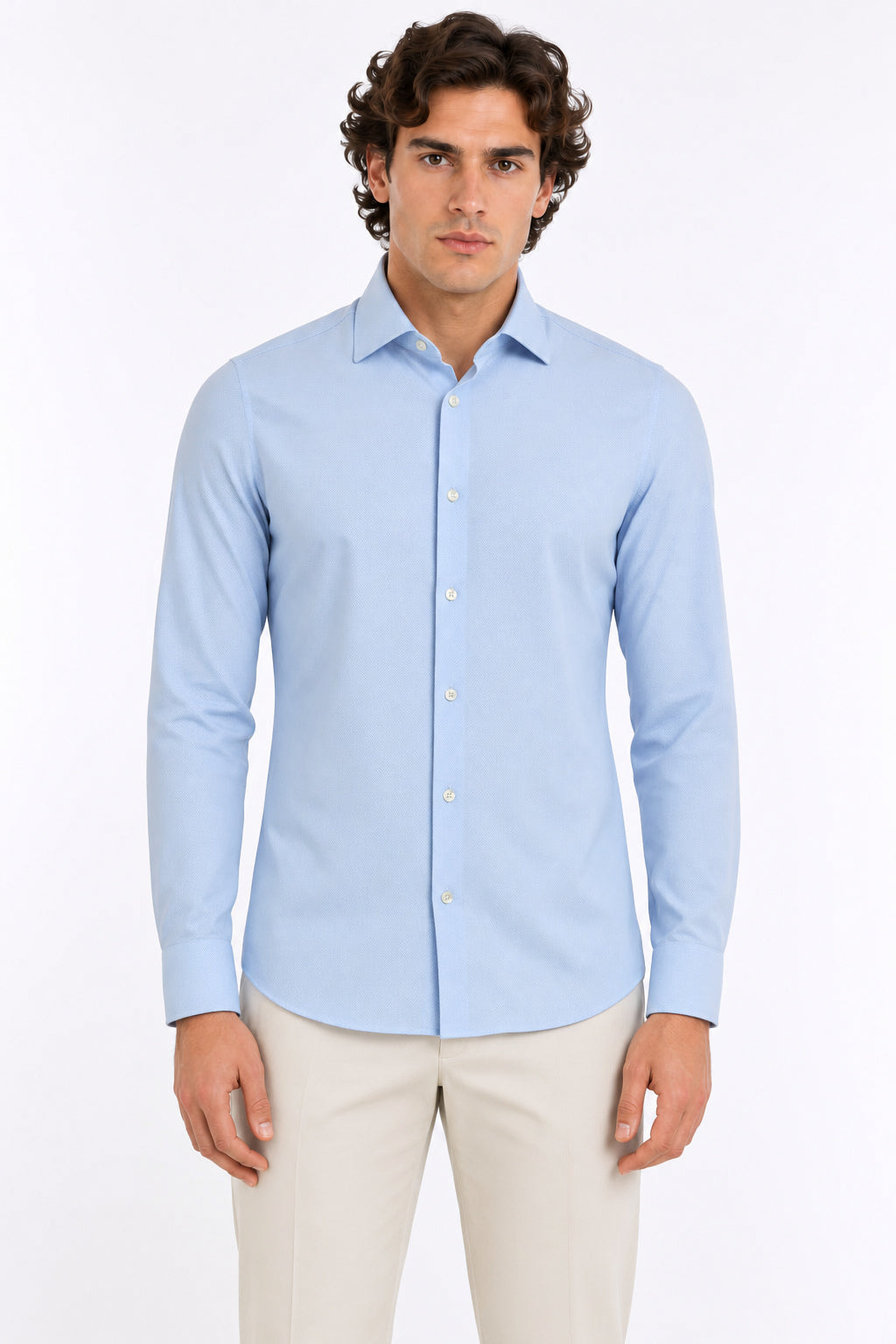 Camicia Uomo in Tessuto Tecnico Microfantasia 