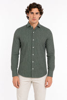 Camicia Uomo in Tessuto Tecnico Microfantasia 
