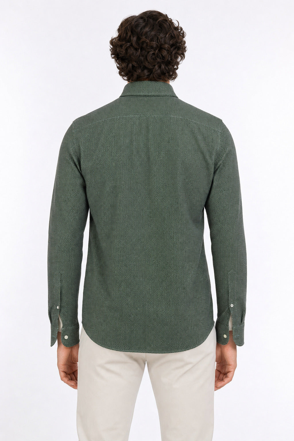 Camicia Uomo in Tessuto Tecnico Microfantasia 