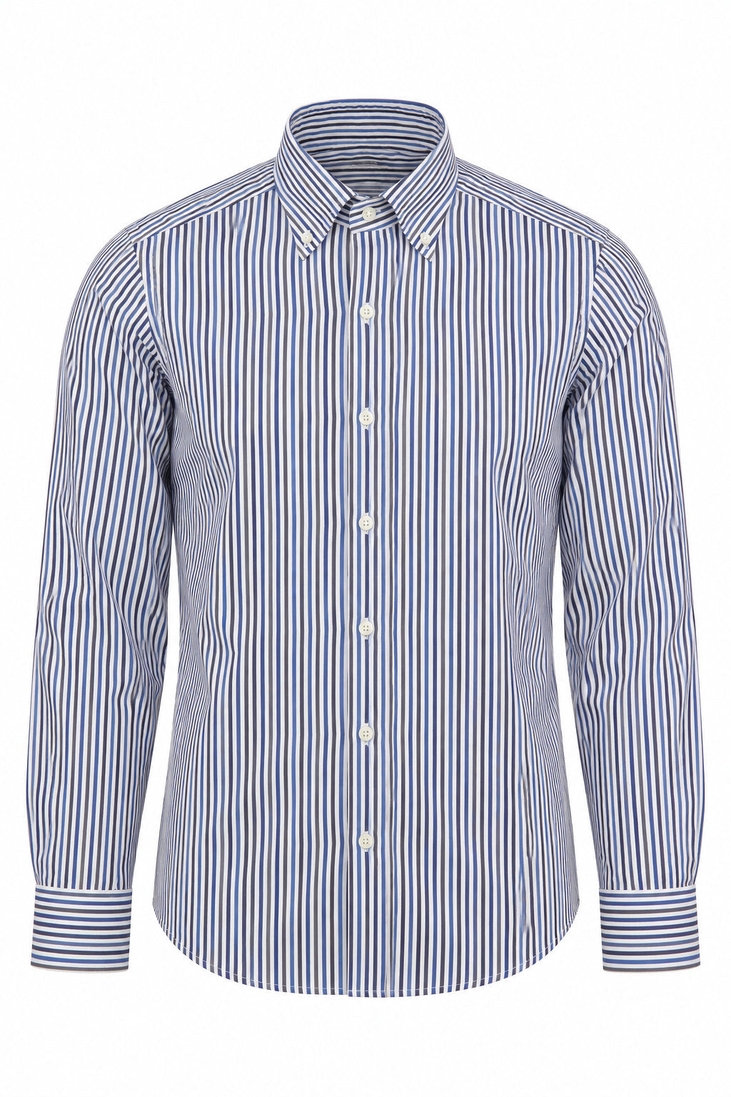 Camicia Uomo in Cotone a Righe Multicolor Button Down 