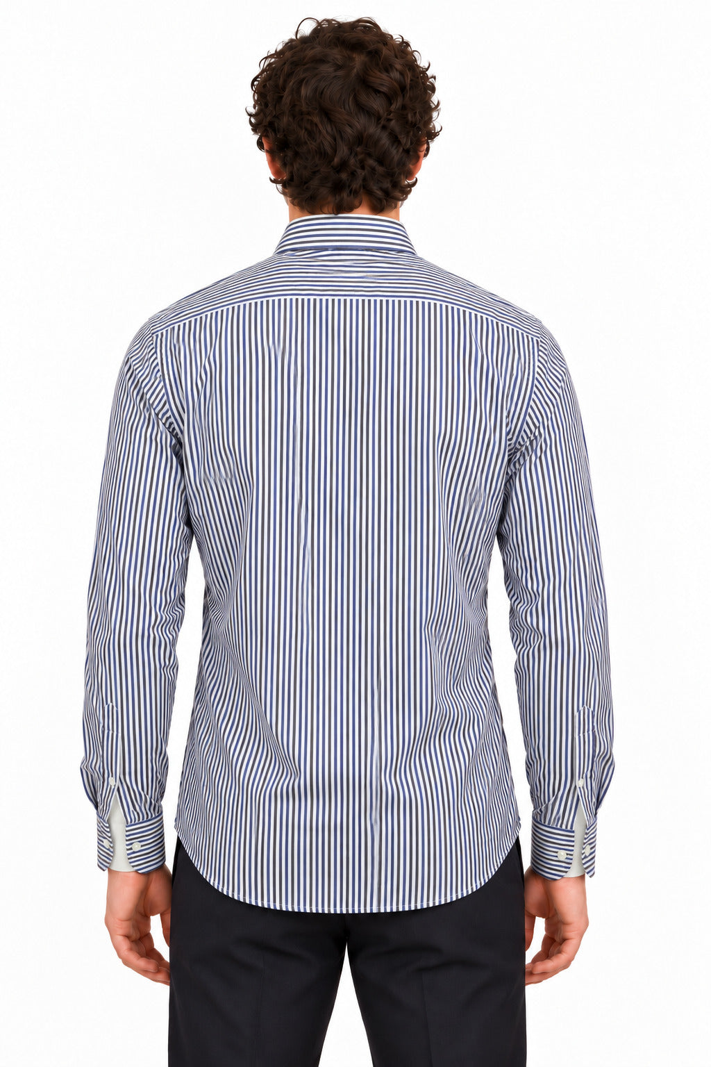 Camicia Uomo in Cotone a Righe Multicolor Button Down 