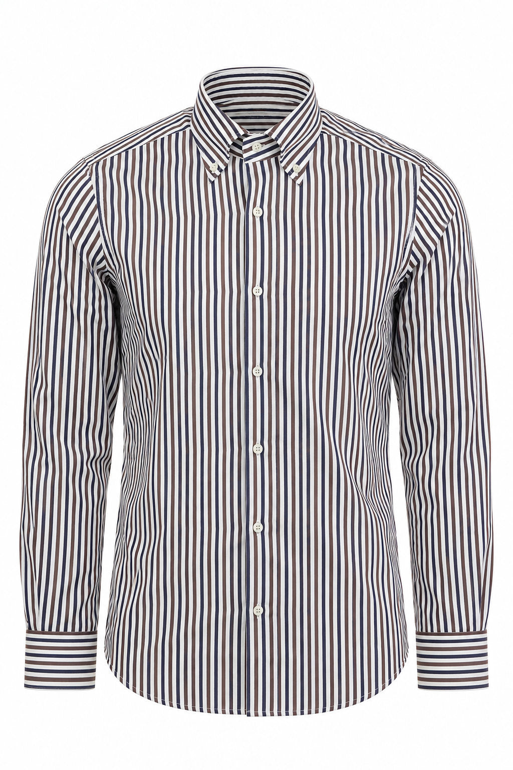 Camicia Uomo in Cotone a Righe Multicolor Button Down 