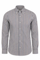 Camicia Uomo in Cotone a Righe Multicolor Button Down 