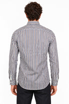Camicia Uomo in Cotone a Righe Multicolor Button Down 