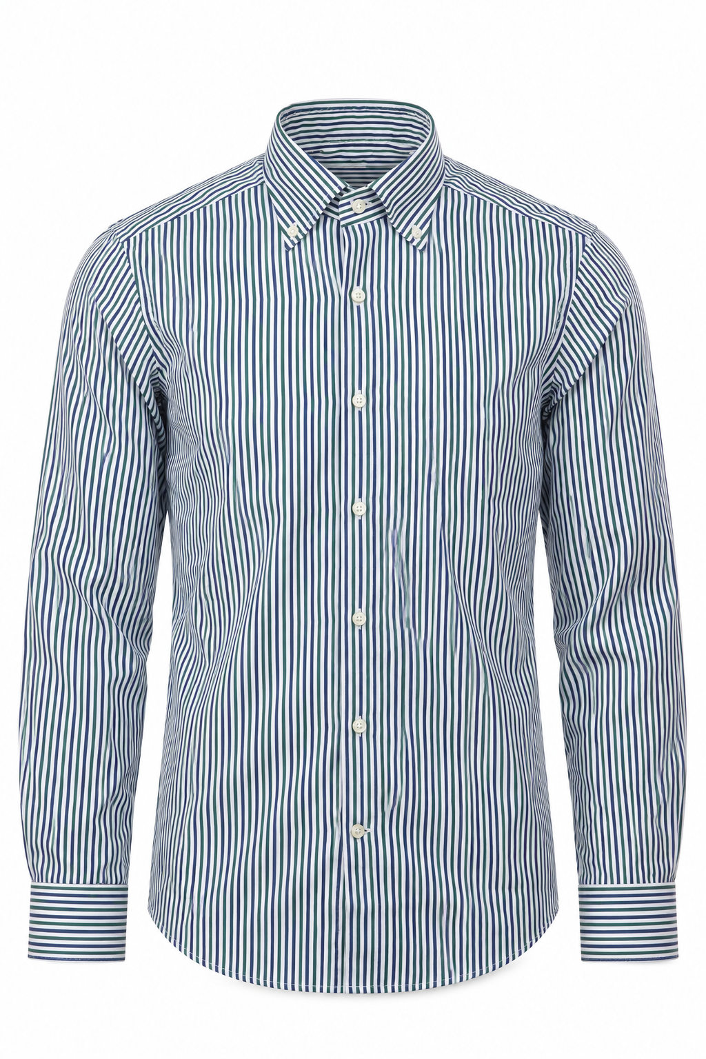 Camicia Uomo in Cotone a Righe Multicolor Button Down 