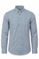 Camicia Uomo in Cotone a Righe Multicolor Button Down 