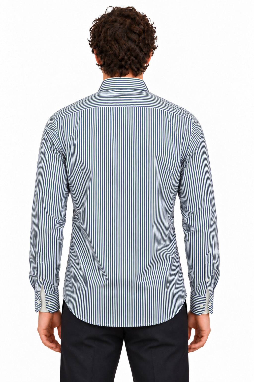 Camicia Uomo in Cotone a Righe Multicolor Button Down 