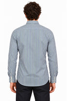 Camicia Uomo in Cotone a Righe Multicolor Button Down 