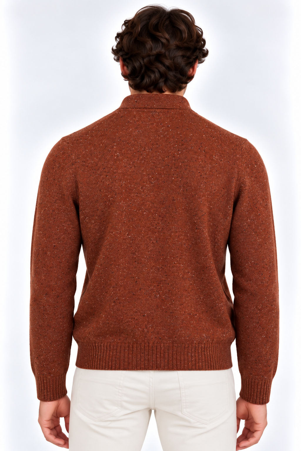 Polo Uomo in Lana e Cashmere con Filato Donegal 