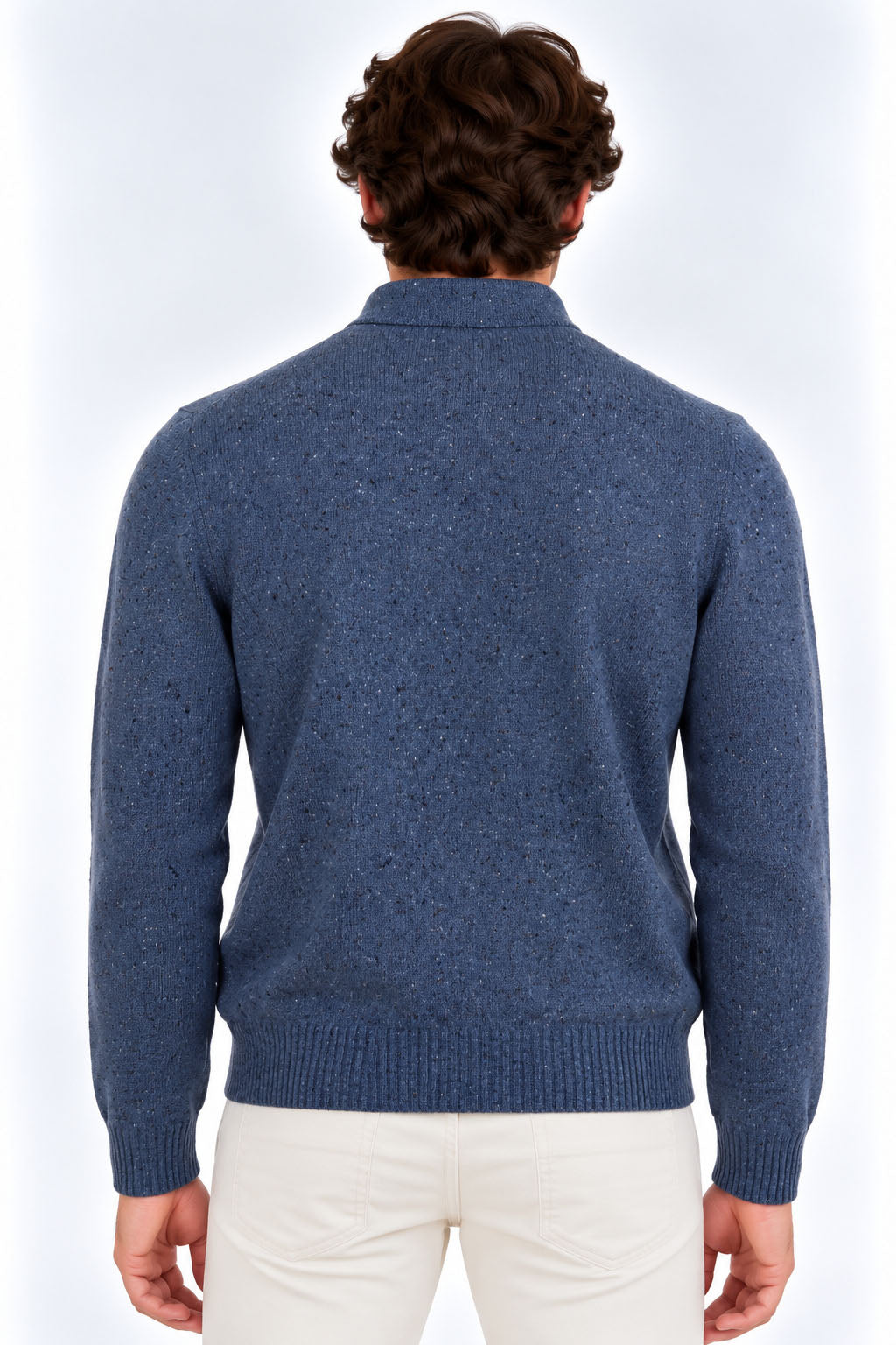 Polo Uomo in Lana e Cashmere con Filato Donegal 