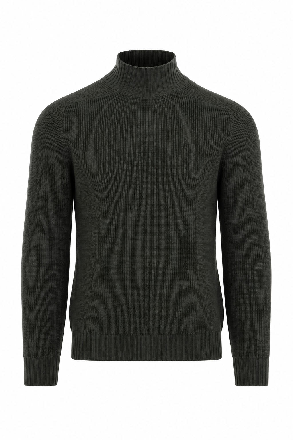 Maglia Uomo Collo Lupetto in Lana a Maglia Inglese 
