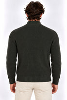 Maglia Uomo Collo Lupetto in Lana a Maglia Inglese 