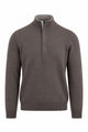Maglia Uomo Lupetto con Zip Nascosta in Lana e Cashmere