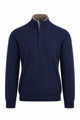 Maglia Uomo Lupetto con Zip Nascosta in Lana e Cashmere