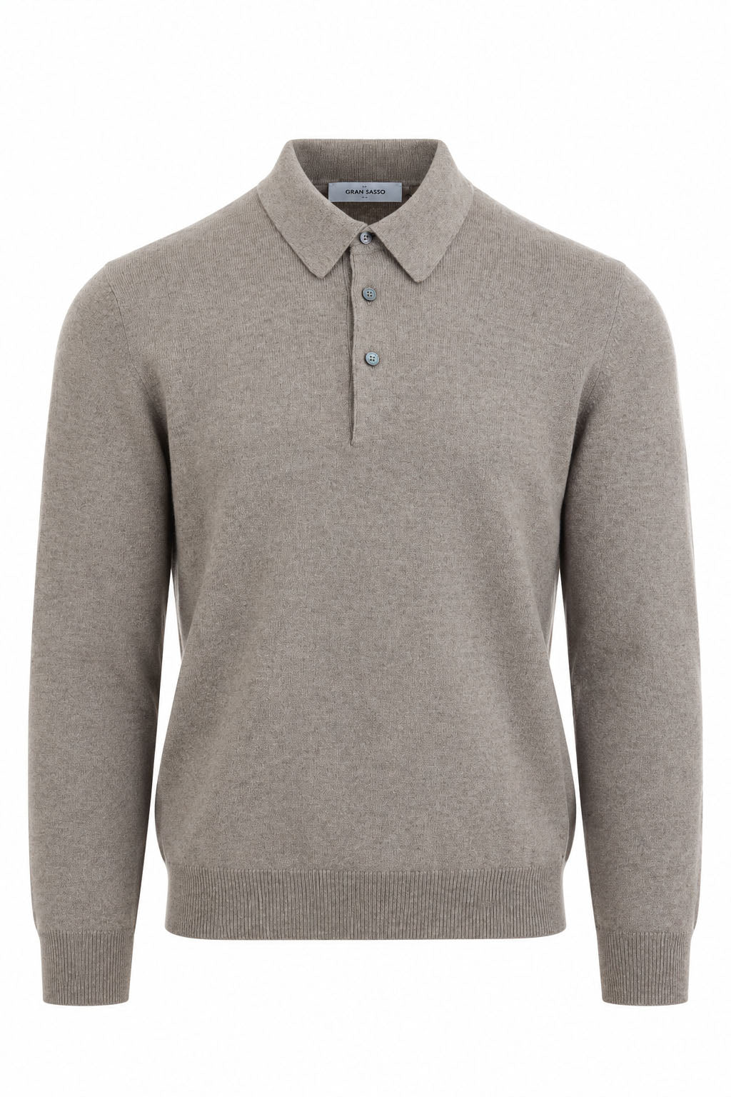 Polo Uomo a Manica Lunga in Lana e Cashmere 