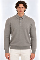 Polo Uomo a Manica Lunga in Lana e Cashmere 