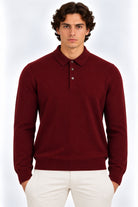 Polo Uomo a Manica Lunga in Lana e Cashmere 