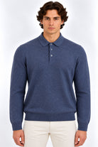 Polo Uomo a Manica Lunga in Lana e Cashmere 