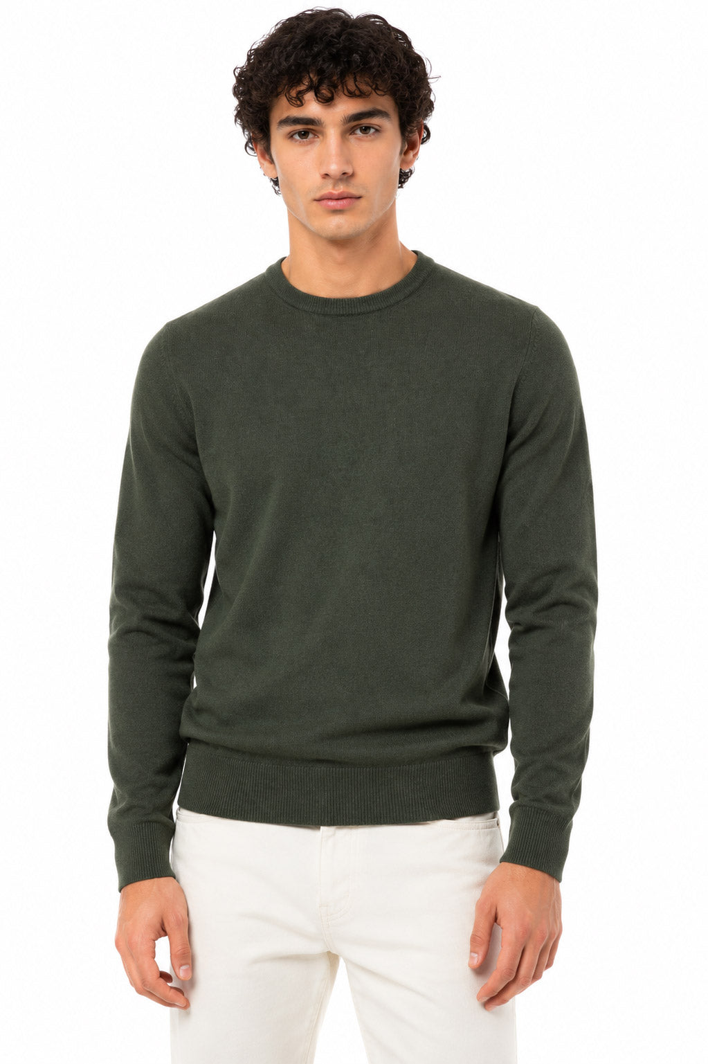 Maglia girocollo in lana  e cachemire 