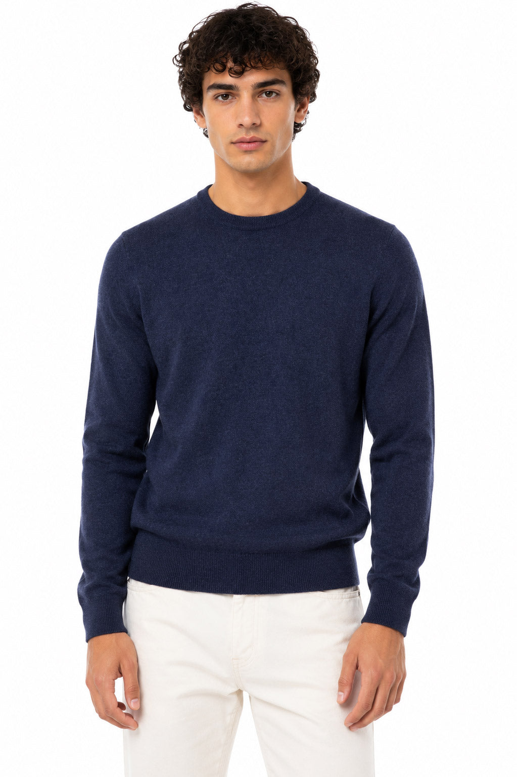 Maglia girocollo in lana cachemire 