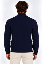 Maglia Dolcevita Uomo in Lana Merinos Extrafine a Microtrecce 