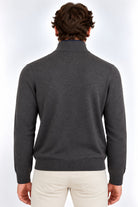 Maglia Uomo Collo Lupetto con Zip e Bottoni in lana 