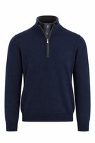 Maglia Uomo Collo Lupetto con Zip e Bottoni in lana 