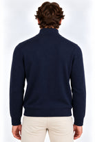 Maglia Uomo Collo Lupetto con Zip e Bottoni in lana 